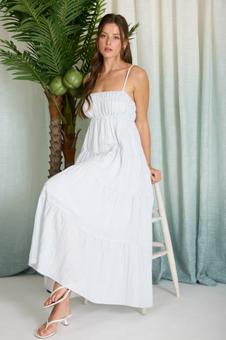 Jamie Stripe Tiered Midi Dress