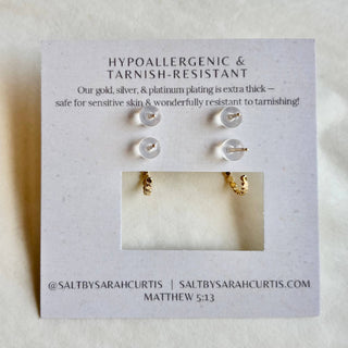 Salt Everyday Stud and Hoop Earrings Set