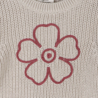 Viverano Hippie Flower Embroidered Sweater