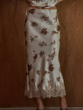 Honey Floral Midi Skirt