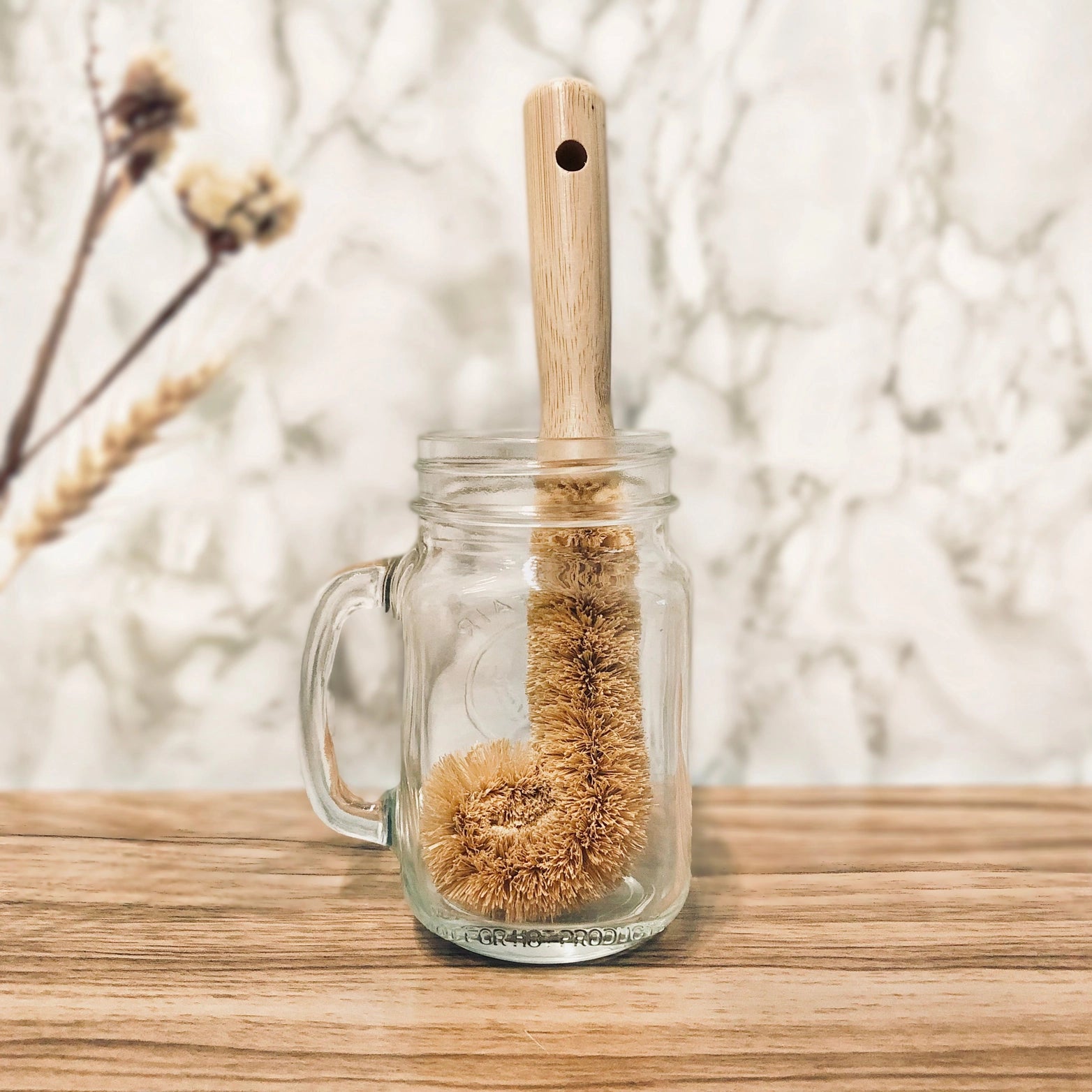Eco Beige Natural Coconut Bottle Brush