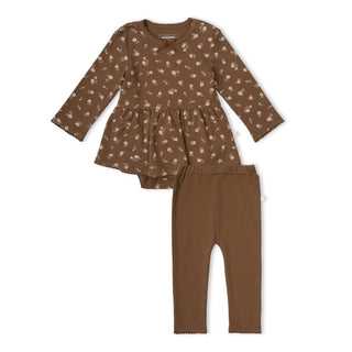 Organic Bodysuit Pant Primrose Set