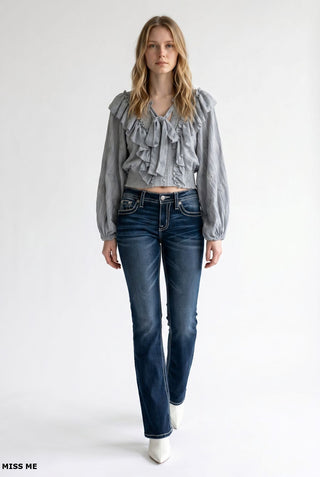 Miss Me Brinley Ruffled Crop Top