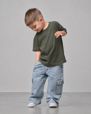 Little Bipsy Baby Boys Green Swoop Elevated Tee