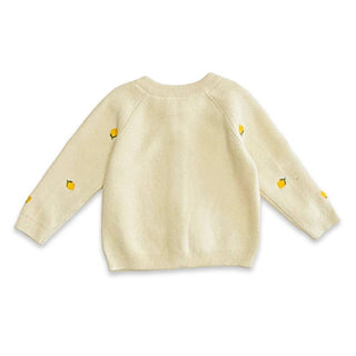 Viverano Lemon Embroidered Cardigan