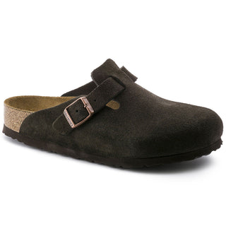 Birkenstock Boston Suede Soft Bed in Mocha