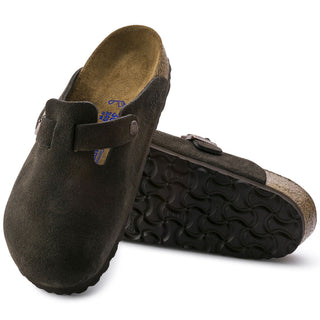 Birkenstock Boston Suede Soft Bed in Mocha