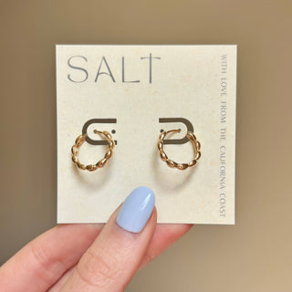 Salt Wavy Hoop Earrings
