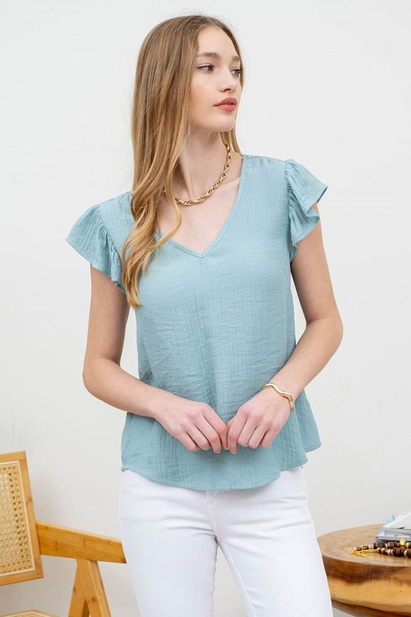 Elizabeth's Eyelet Lace V-Neck