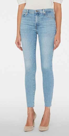7 For All Mankind EarthKind High-Waist Cropped-Skinny