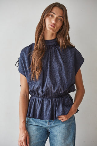 Blair Ruched Peplum Blouse