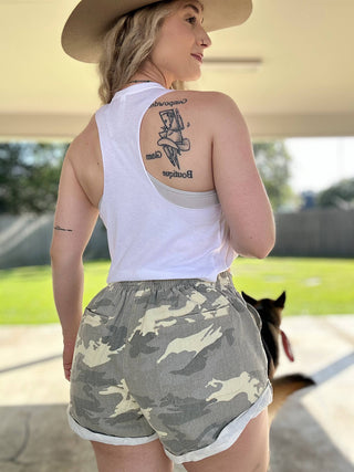 Boot Stitch Cropped Tank