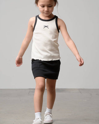 Little Bipsy Girls Bow Ribbed Tank