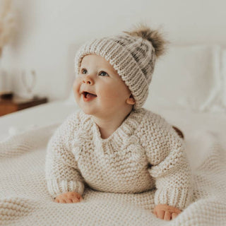 Huggalugs Buffalo Check Pom Beanies