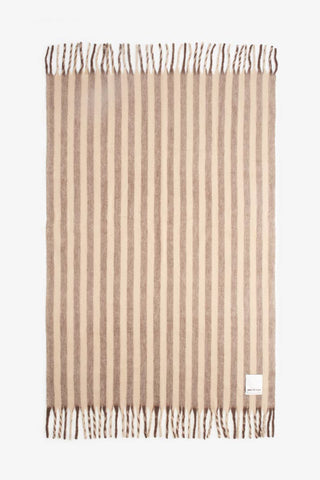 Arctic Fox Wool Stripe Throw