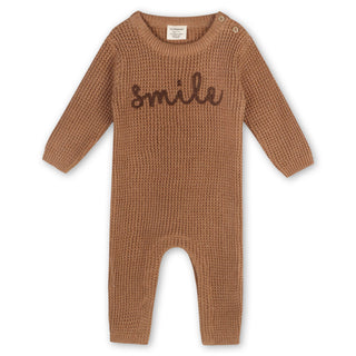 Viverano Smile Embroidered Sweater Jumpsuit