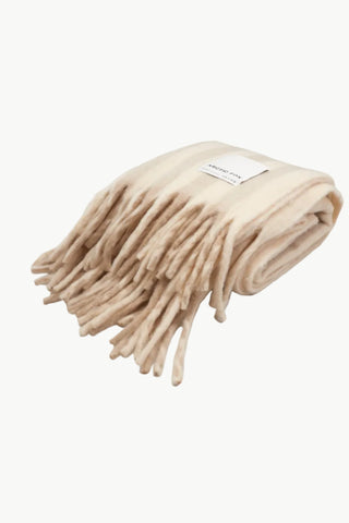Arctic Fox Wool Stripe Throw