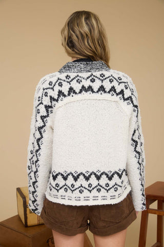Penelope Tribal Button Knit Cardigan