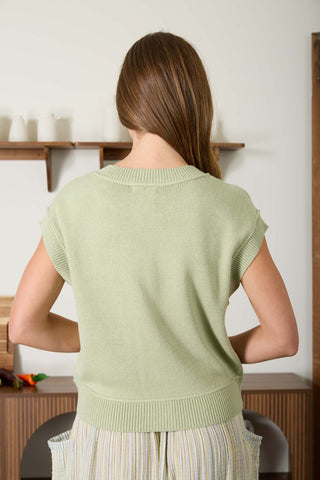 Tessa Short Sleeve Button Down Cardigan