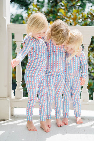 Uptown Baby Girls Scalloped Florals Sleep Romper