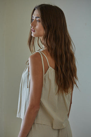 Shiloh Woven Tie Top