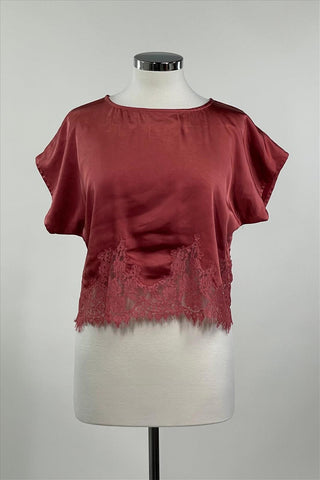 Annecy Lace Satin Blouse