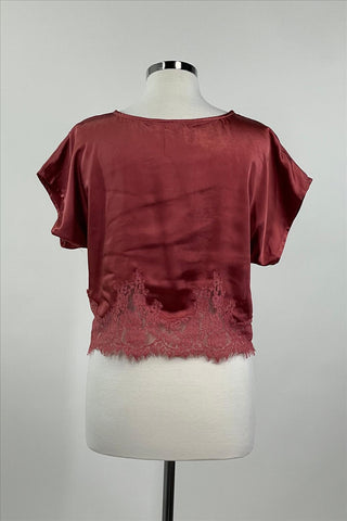 Annecy Lace Satin Blouse