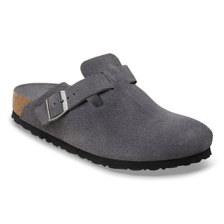 Birkenstock Boston Suede Leather in Charcoal