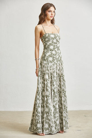 Blithe Floral Fitted Maxi Dress
