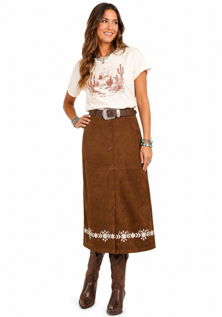 Wendy Floral Stitch Skirt