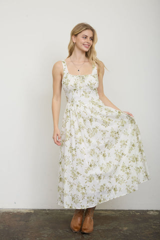 Charli Floral Tie Midi Dress
