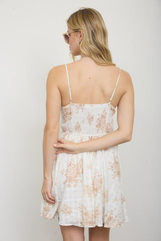 Cathy Floral Plaid Mini Dress