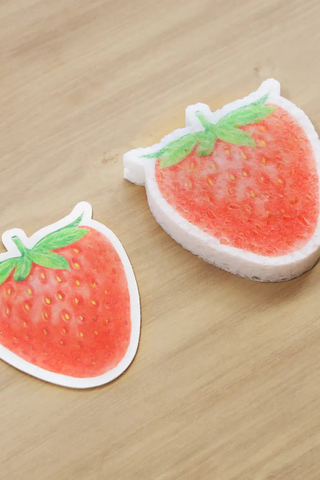 Compostable Kitchen Sponges Red Strawberry