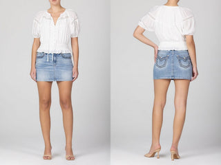 Miss Me Sheana Peasant Top