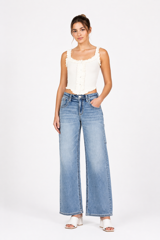 Miss Me Hannah Ruffled Tank