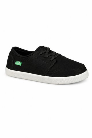 Sanuk Lil Vagabond Lace Sneaker Black - Toddler