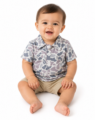 Baby Boy Camo Print Polo
