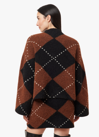 Habitual Tina Argyle Sweater Miniskirt