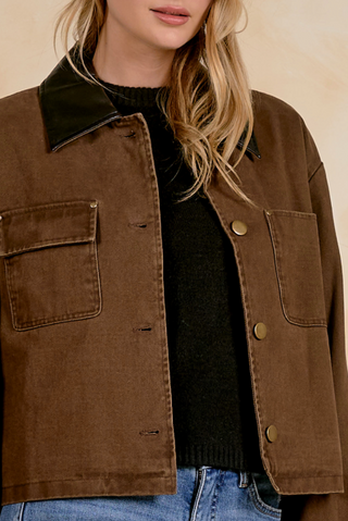 Elan Finley Leather Trim Jacket