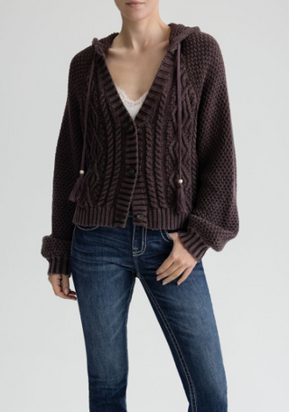 Miss Me Shaina Cable Knit Sweater