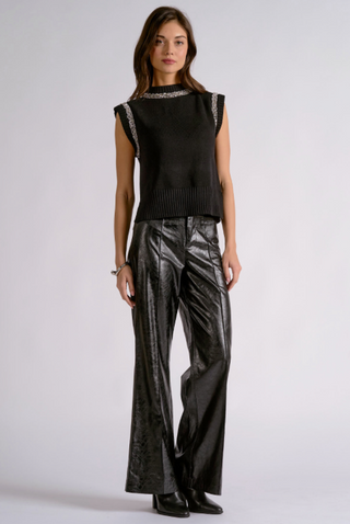 Elan Casey Rhinestone Sleeveless Top