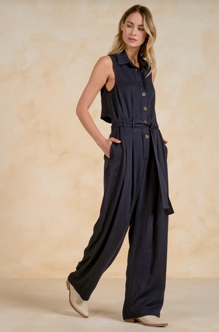 Elan Candice Split Back Jumpsuit
