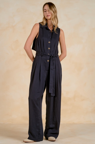 Elan Candice Split Back Jumpsuit