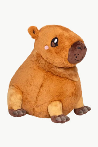 Plush toy resembling a brown capybara