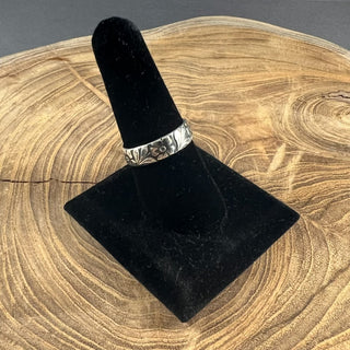 Boho Sol Floral Stamped Stacker Ring