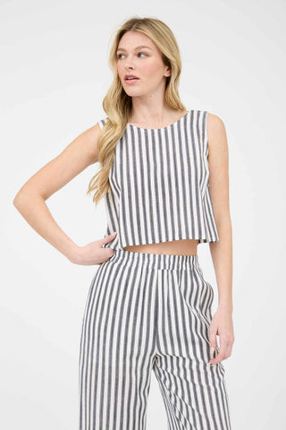 Bethany Linen Sleeveless Tie Top