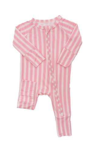Uptown Baby Girl Stripe Sleep Romper