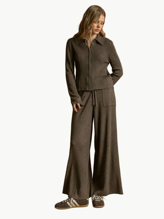 Heather Ribbed Knit Jacket