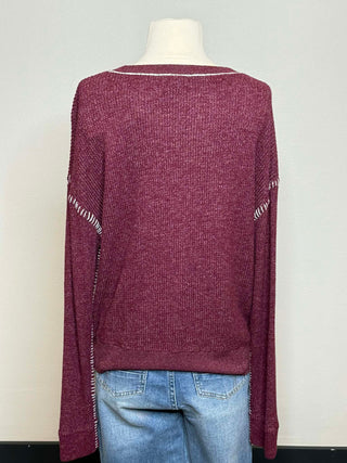 Dylan Elle Blanket Stitch Sweatshirt
