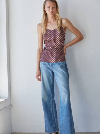 Jeanie Dotted Spaghetti Top